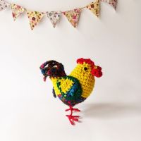 Петел и кокошка, ръчно плетени играчки за великденска декорация, снимка 5 - Декорация за дома - 45250220