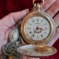 Старинен Османски джобен часовник с кюстек, снимка 11 - Антикварни и старинни предмети - 45135586