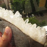 Творение на изкуството, издълбан камък с планински кристал. 14х9см. Подходящо за подарък, снимка 2 - Подаръци за мъже - 45892457