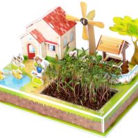 3D макет голям размер с растяща жива градина / My Zilipoo - Windmill Farm 3Д макети, снимка 1 - Декорация за дома - 45467433