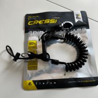 Cressi Спирален кабел с пръстен за гмуркане, черен, един размер, унисекс за възрастни, снимка 3 - Водни спортове - 45750873