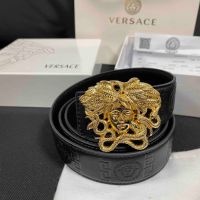 Нов мъжки колан от естествена кожа Versace medusa 115см, снимка 1 - Колани - 45190653