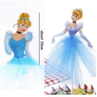 2 модела принцеса Пепеляшка тюл топер клечка украса декорация за мъфини кексчета торта и парти, снимка 1 - Други - 26107553