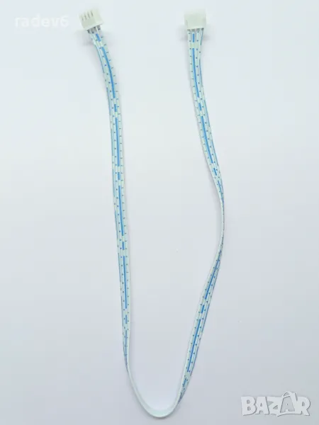 4-пинов JST XH2.54 лентов кабел, 40см., обърнат щифт, син, 4P, 2.54mm., снимка 1