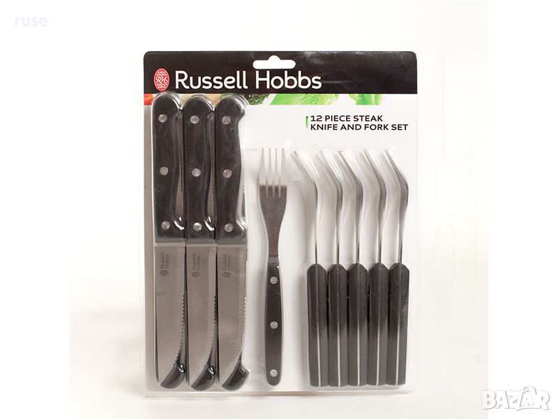 НОВИ! Комплект прибори за барбекю 12 части Russell Hobbs Steak, снимка 1
