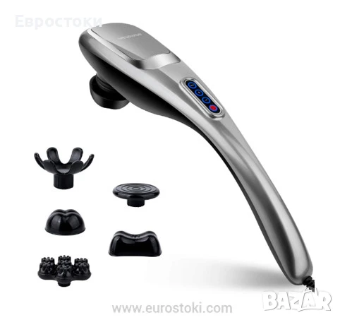 Универсален ръчен масажор MEGAWISE, дълбокотъканен перкусионен масажор за гръб, врат, талия, крака, снимка 1