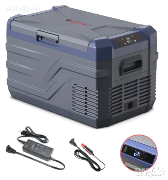 Преносим хладилник-фризер с компресор 30L – за кола, къмпинг, 12V/24V/220V , снимка 1