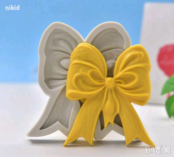 Голяма изправена пандела силиконов молд форма фондан шоколад гипс декор шоколад, снимка 1