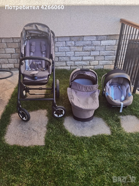 Бебешка количка 3в1 Cybex Talos S Lux+кош Cot S+адаптери+стол за кола Aton M i-size+рефлу легло, снимка 1