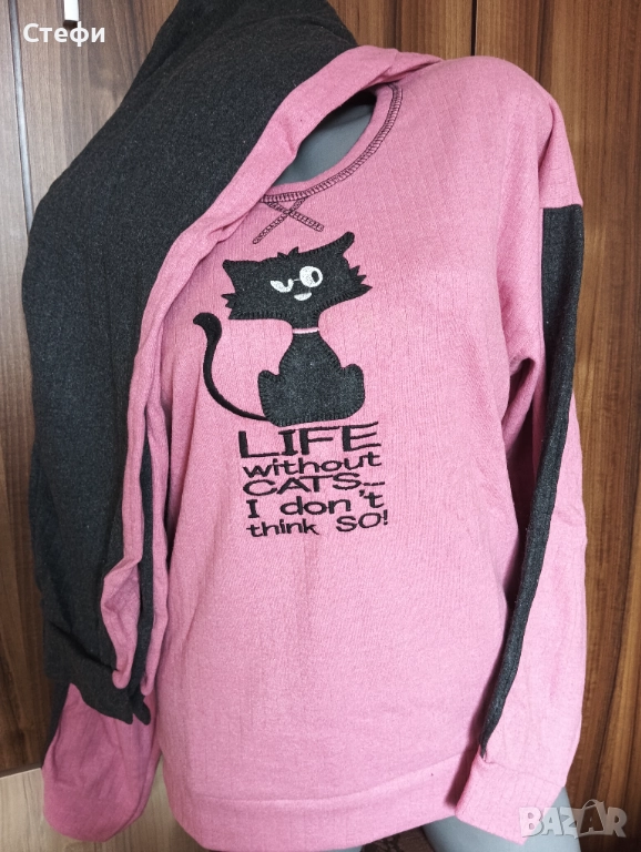 Дамска Рипсена пижама XL, снимка 1