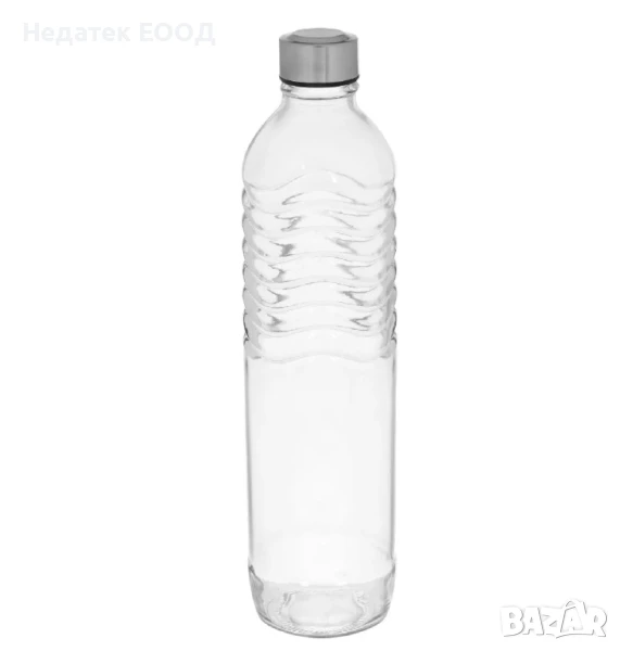 Стъклена бутилка с метален капак, 1.25л., снимка 1