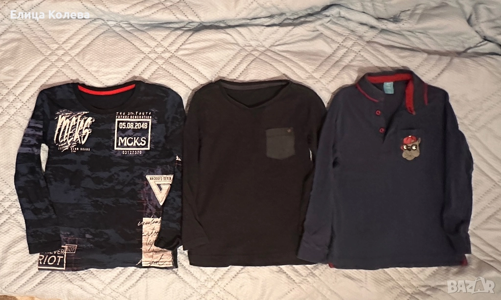 Три памучни детски блузи 122 см, снимка 1