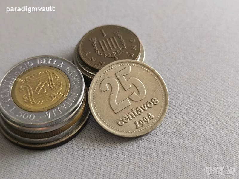 Монета - Аржентина - 25 центавос | 1994г., снимка 1