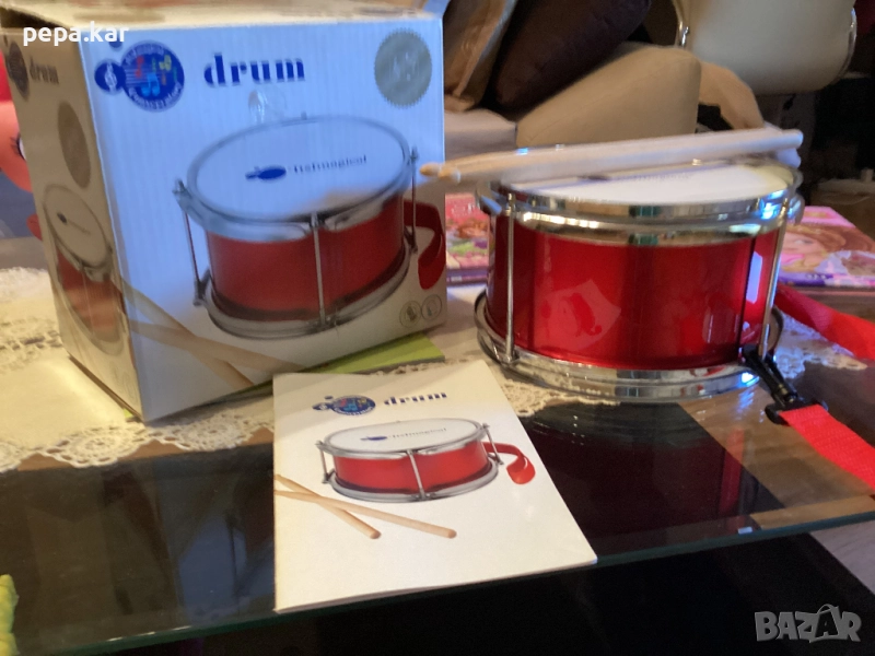 Ново Барабанче в кутия Itstmagical ,с палки и книжка, снимка 1