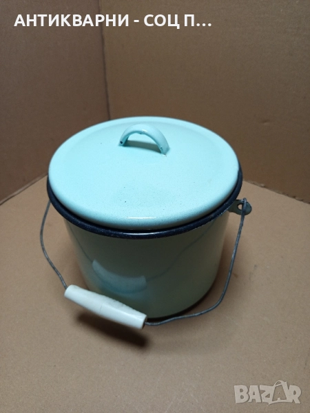 Соц Стара Емайлирана Съдинка Съд За Мляко 4лт. , снимка 1