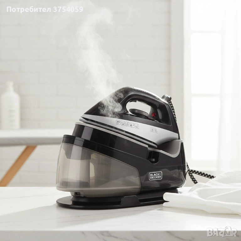 Парогенератор Black+Decker BXSS2200E – мощна пара 2200W за безупречно гладене без прекъсване, снимка 1