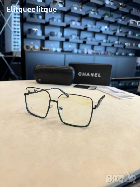 очила с черен обикновен калъф и Ув защита chanel, снимка 1