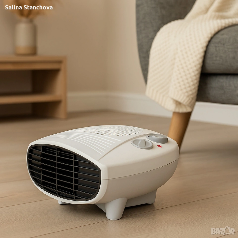 Отоплителна вентилаторна печка Voltz V51970E -2000W , бял, снимка 1