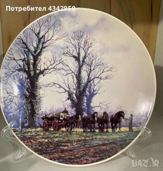 Чиния от колекцията порцеланови чинии „ФЕРМЕРСКА ГОДИНА“ на Майкъл Херинг, снимка 1