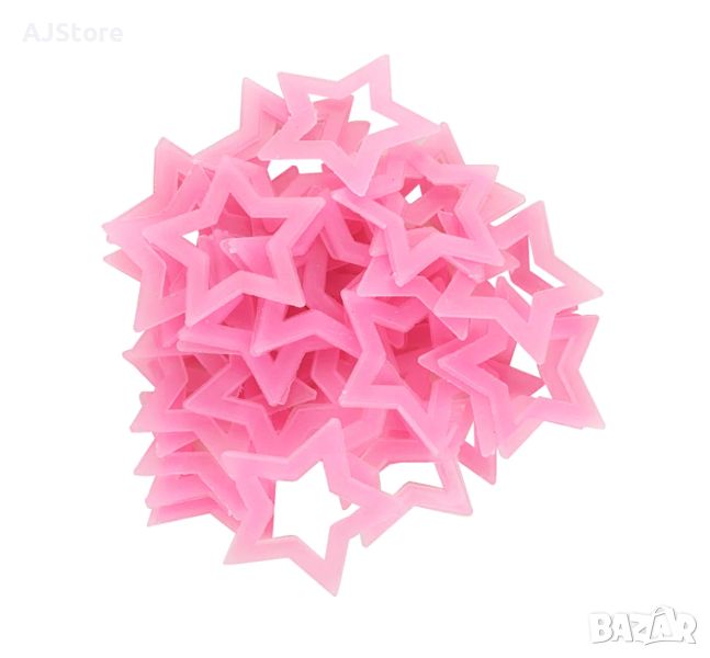 Светещи звездички  40броя - Розови, снимка 1