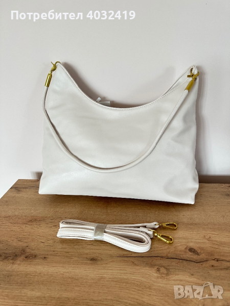 Бяла дамска чанта с две дръжки , снимка 1