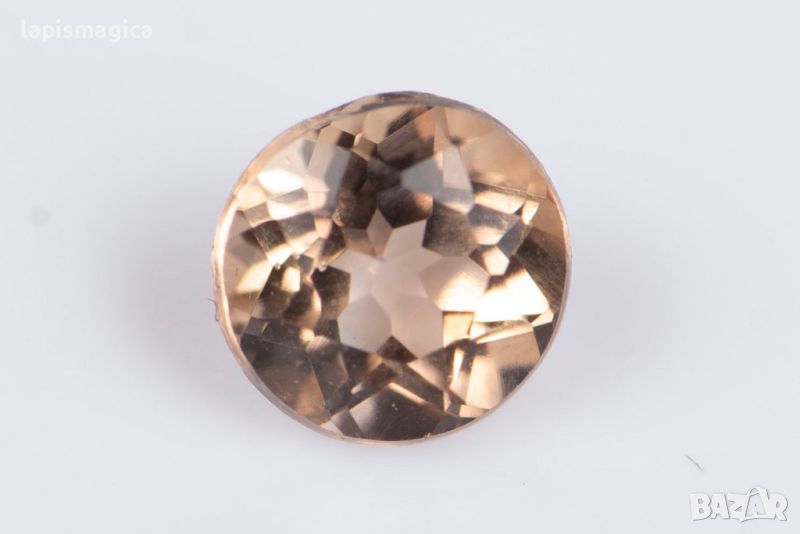 Топаз цвят шампанско 0.34ct 4mm кръгла шлифовка #2, снимка 1