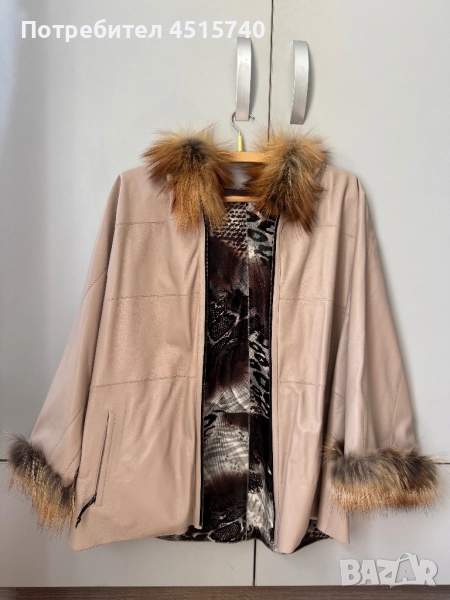 Яке от естествена телешка кожа, снимка 1