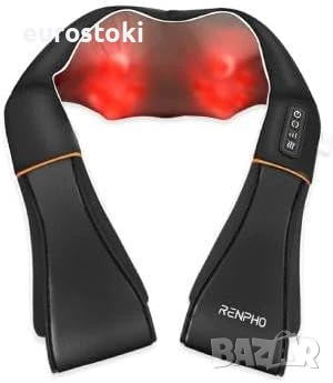 RENPHO Шиацу масажор за врата и раменете с топлина, електрическа дълбокотъканна, снимка 1