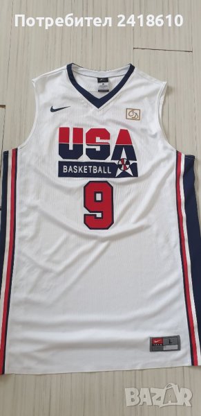 Nike Jordan #9 USA Dream Team 1992 Mens Size L ОРИГИНАЛ! МЪЖКИ Баскетболен ПОТНИК!, снимка 1