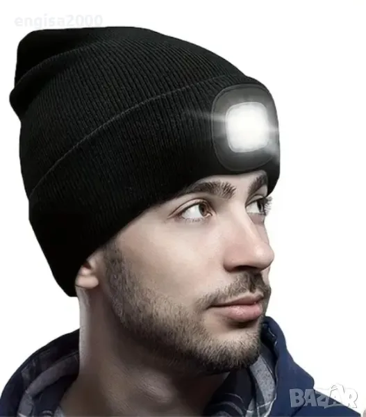 ПРОМО! Шапка с Вградени LED светодиоди, снимка 1