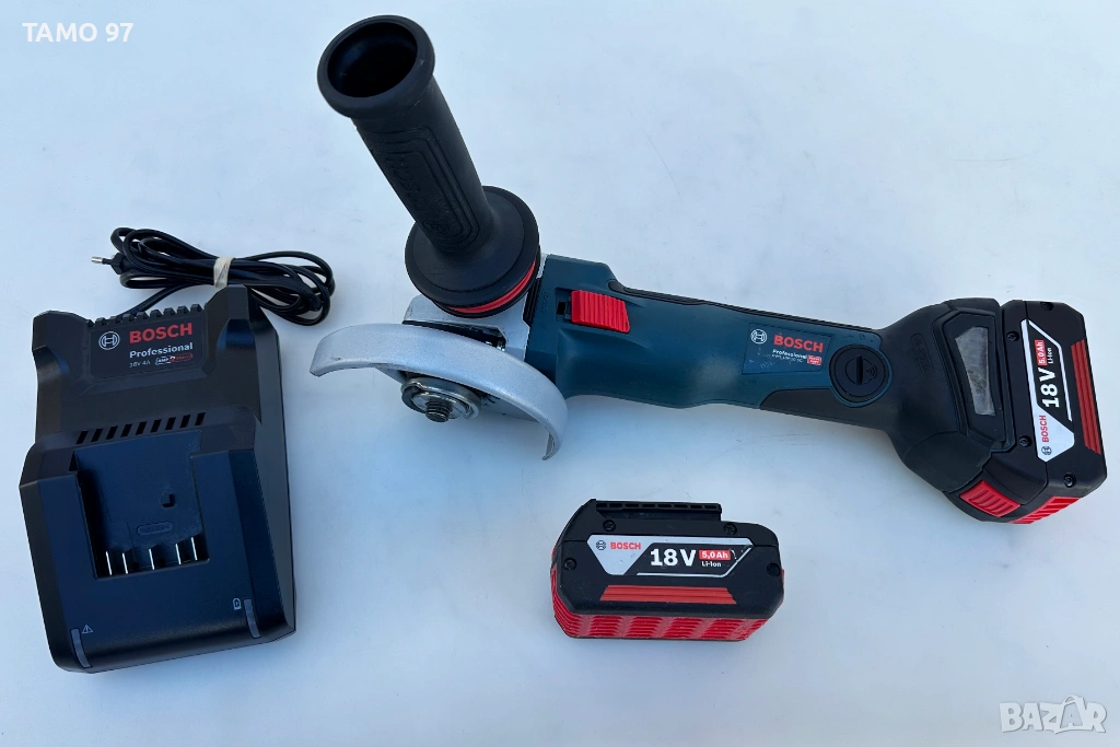 BOSCH GWS 18V-10 SC - Акумулаторен безчетков ъглошлайф като нов!, снимка 1