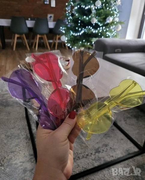 Водоустойчиви дамски очила със стъкла във форма на сърца, снимка 1