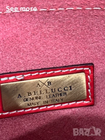 A.BELLUCCI Made in Italy чанта естествена кожа, снимка 9 - Чанти - 50591186