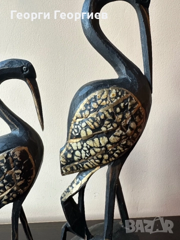 Комплект дървени птици, снимка 4 - Статуетки - 52404713