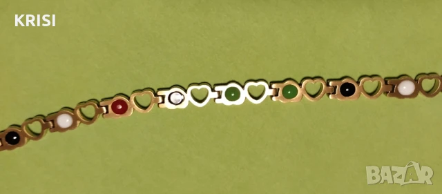 МАГНИТНА ГРИВНА Виктория Белис със сърчица, снимка 3 - Гривни - 51335097