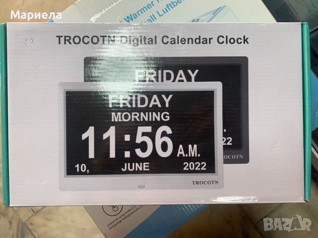 Часовник , Будилник , Календар с Голям Дисплей / Дигитален Стенен Часовник с Големи Цифри, снимка 3 - Стенни часовници - 46155765