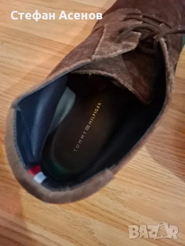 Велурени боти- Tommy hilfinger-42Н-естествен велур, снимка 4 - Мокасини - 49407470