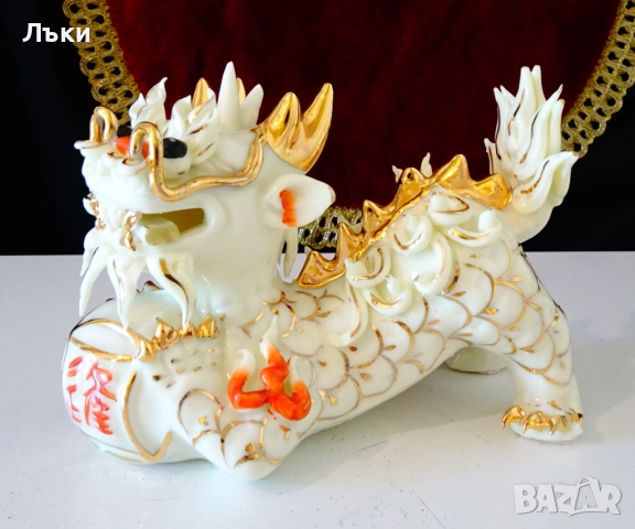 Китайска порцеланова фигура куче Foo,пазител на дома. , снимка 5 - Статуетки - 51488476