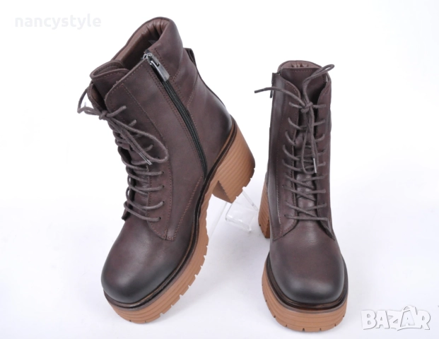 ЗИМА '25'26! Кожени дамски боти - Два цвята, снимка 7 - Дамски боти - 52659866