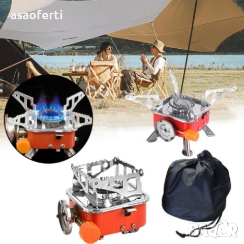 🔥 Къмпинг Котлон KOVAB K-202 (2800W) – Сгъваем, Газова Карта Тип и Чанта за Носене, снимка 8 - Газови котлони - 52791813