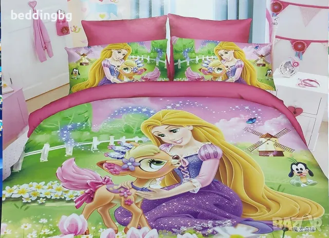 Луксозно детско шалте за момичета с две лица + калъфка за възглавница 50 × 70 см, снимка 1