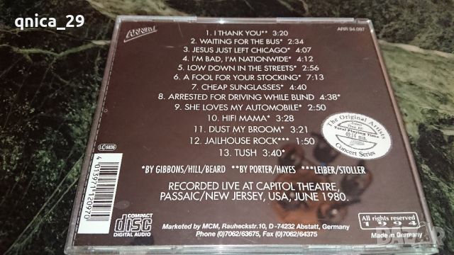 ZZ TOP - New Jersey '80, снимка 2 - CD дискове - 44987780