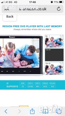12" DVD плейър за задна седалка за кола с HDMI вход,  мултимедия за подглавник, снимка 4 - MP3 и MP4 плеъри - 45436274