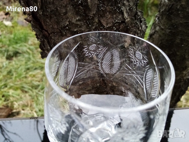 4 кристални чаши за коняк - Чехословакия !, снимка 4 - Чаши - 53419268