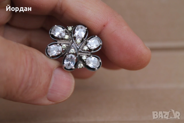 Дамски сребърен пръстен , снимка 4 - Пръстени - 53863039