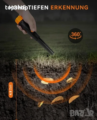 НОВ Метален детектор / металотърсач / металдетектор Sunpow IP68, кобур, 9V батерия и чанта, звук..., снимка 6 - Друга електроника - 50555784