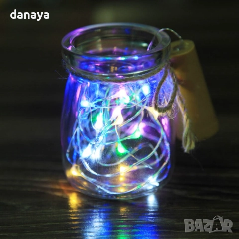 6004 Светещ гирлянд мини led лампички, 3 метра, водоустойчиви, снимка 5 - Декорация за дома - 52864894