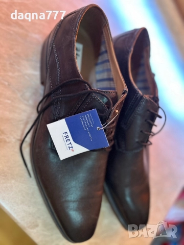 Страхотни ръчно изработени швейцарски обувки Fretz Man № 46, снимка 2 - Официални обувки - 51678561