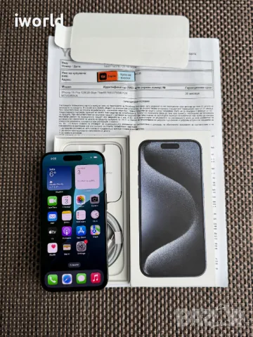 НОВ❗️ 36Мес ГАРАНЦИЯ❗️ Phone 15 Pro❗️лизинг от 72лв/м ❗️ blue Titanium 128Gb, снимка 9 - Apple iPhone - 48208841