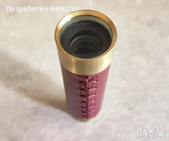 Бронзов портативен телескоп Brouk & Co, обшит с кожа, снимка 3 - Антикварни и старинни предмети - 50231871